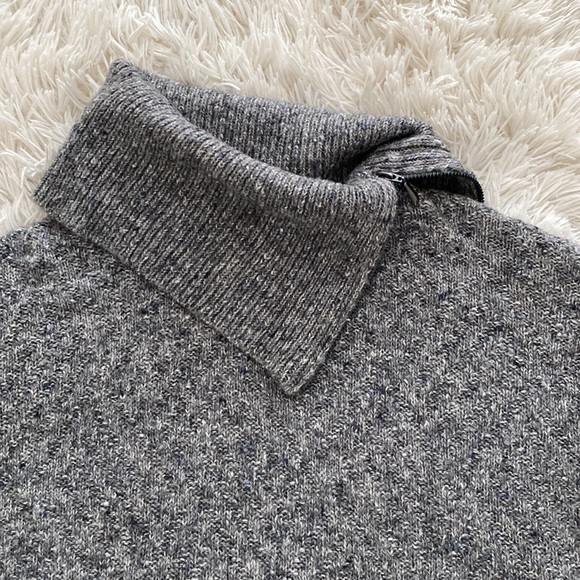 Jillian & Nicole Split Zip Cowl Neck Sweater 💗 Gray - Picture 12 of 16